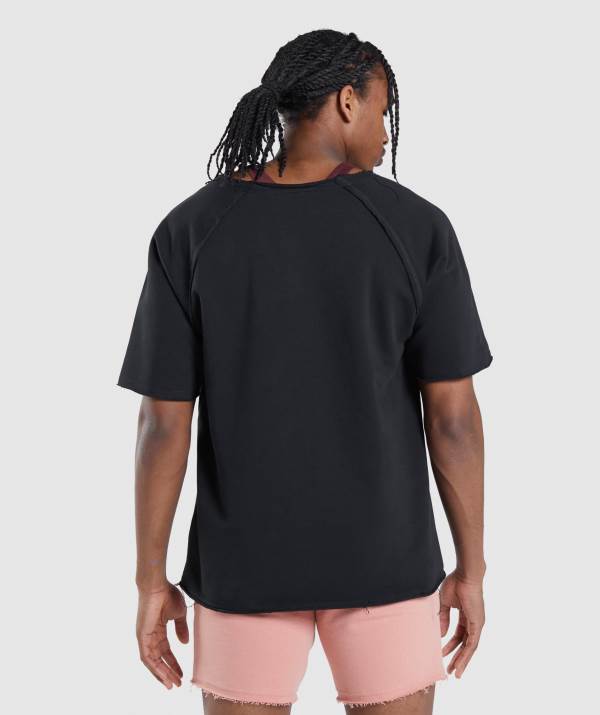 Panske Tricka Gymshark Legacy Rag Top Čierne | LX6041932